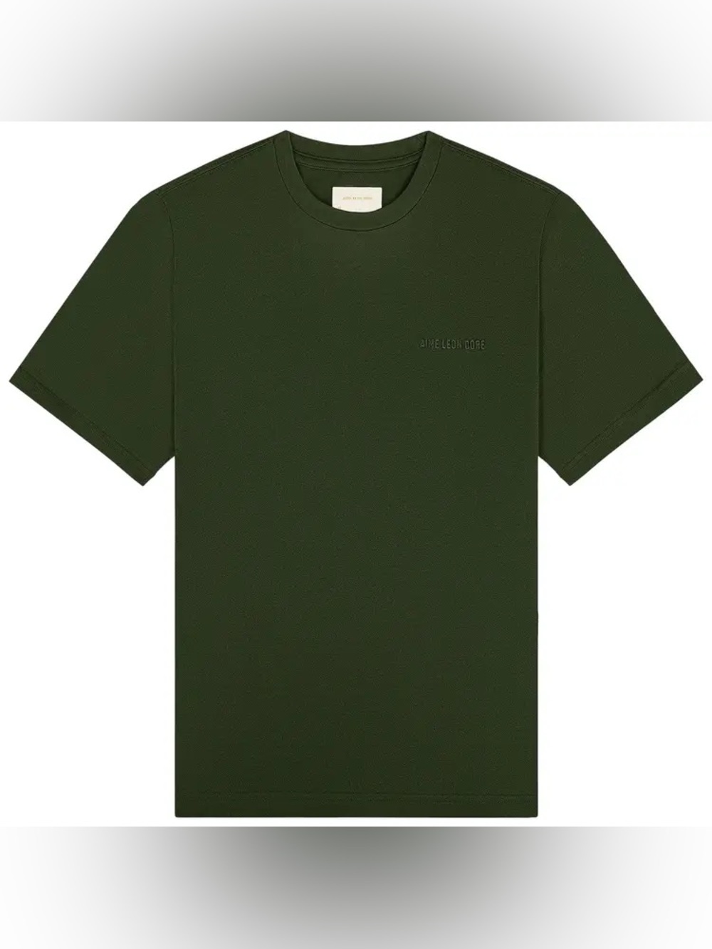 Aime Leon Dore Short-Sleeve Tee Tonal Logo ‘Kombu Green’ T-Shirt Embroidered XL